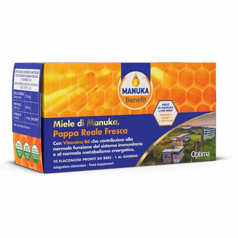 Manuka benefit pappa reale manuka vitamina b6 10 flaconcini 10 ml