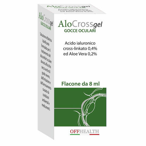 Gocce oculari alocross acido ialuronico cross-linkato 0,2% e aloe vera 8ml