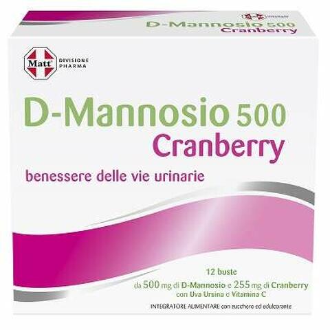 Matt divisione pharma d-mannosio 500 cranberry 12 bustine
