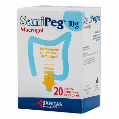 Sanipeg macrogol polvere per soluzione orale 20 buste da 10 g