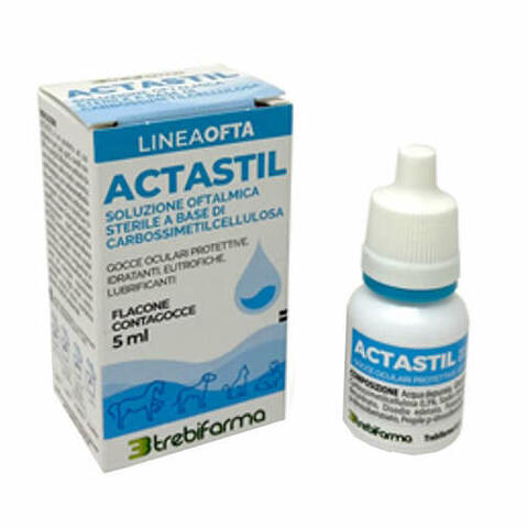Actastil soluzione oftalmica gocce oculari protettive idratanti eutrofiche lubrificanti 5ml
