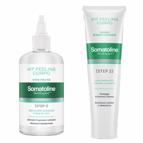 Somatoline skin expert kit peeling corpo 1 gel peeling 200ml + 1 crema riequilibrante 100ml