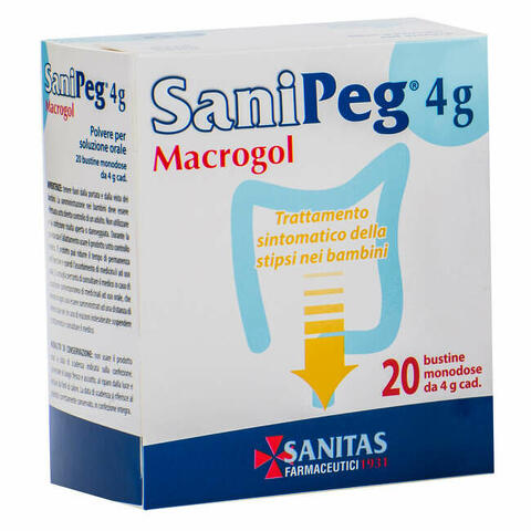 Sanipeg macrogol polvere per soluzione orale 20 bustine da 4 g