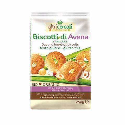 Altricereali biscotti all'avena/nocciole bio 250 g