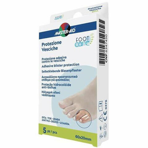 Idrocolloide master-aid footcare vesciche dita 60x20 mm 5 pezzi a2