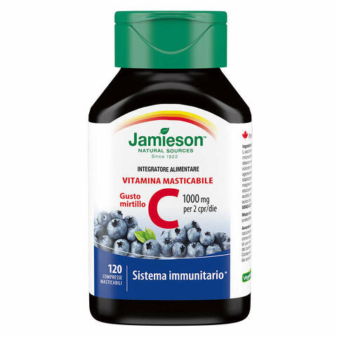 Jamieson vitamina c 1000 mirtillo 120 compresse masticabili