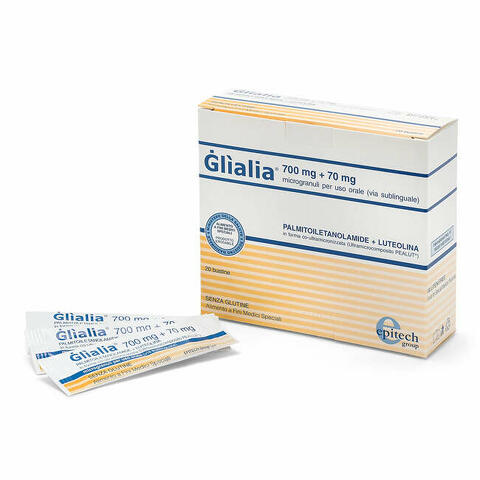 Glialia 700mg + 70mg microgranuli uso orale via sublinguale 20 bustine 1,27 g