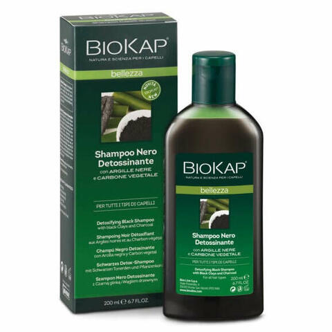 Biokap bellezza shampoo nero detossinante 200ml biosline