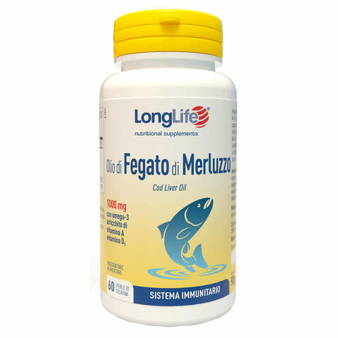 Longlife olio fegato merluzzo 1000mg 60 perle