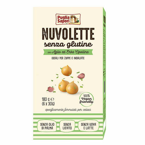 Puglia sapori nuvolette con aglio ed erba cipollina 6 bustine x 30 g
