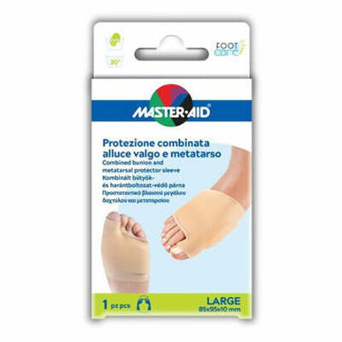 Protezione master-aid footcare per alluce valgo e metatarso large 1 pezzo d8