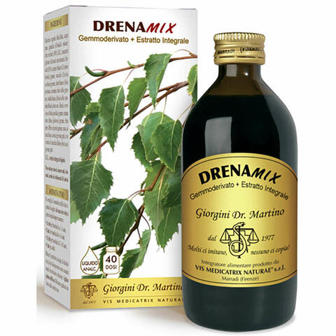 Drenamix gemmoderivato + estratto integrale senza alcool 200ml 40 dosi
