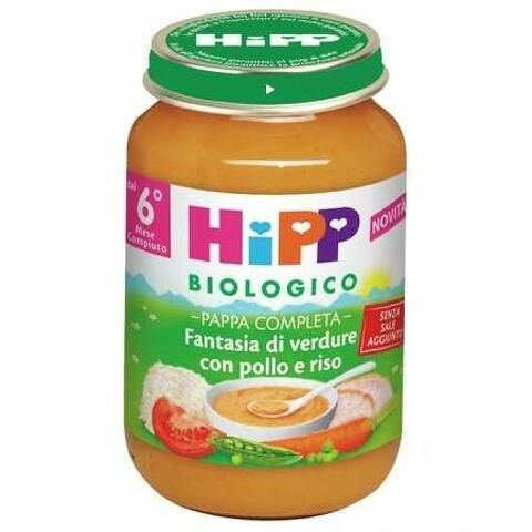 Hipp bio pappa pronta fantas verd pollo riso 190 g