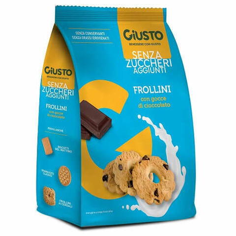 Frollini con gocce di cioccolato senza zucchero 350 g