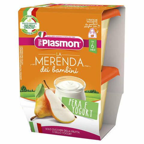 Plasmon la merenda dei bambini sapori di natura pera yogurt asettico 2 x 120 g