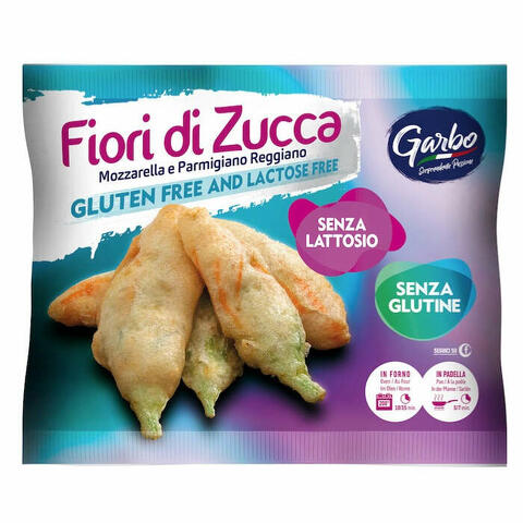 Fiori di zucca ripieni mozzarella parmigiano pastellati prefritti surgelati 150 g