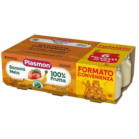 Plasmon omogeneizzato banana mela 6x80 g