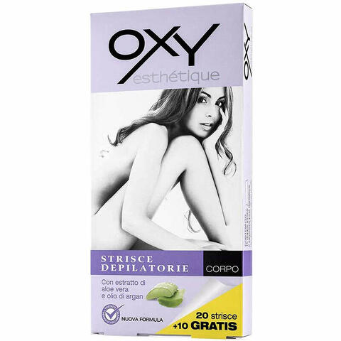 Oxy strisce depilatorie corpo 20 pezzi