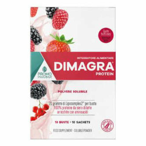 Dimagra protein red fruit 10 buste