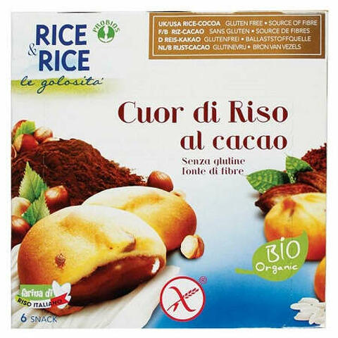 Rice&rice cuor di riso al cacao 6 x 33 g