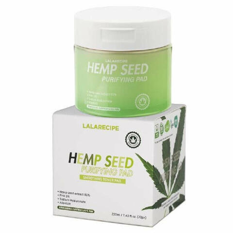 Lalarecipe hemp seed purifying pad 70 pezzi