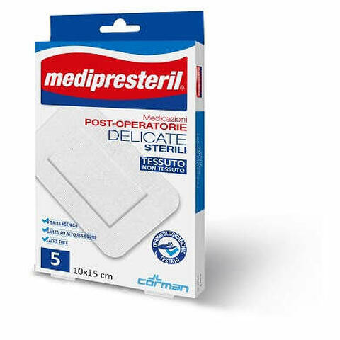 Medicazione post operatoria medipresteril delicata tnt 10x25cm 3 pezzi