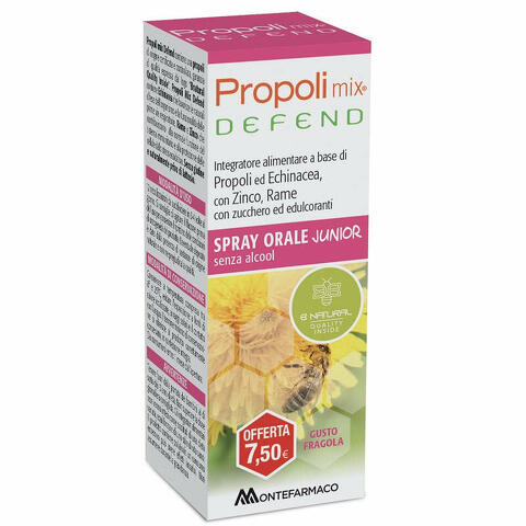 Propoli mix defend spray orale junior analcolico 30ml gusto fragola