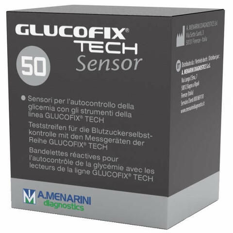 Strisce misurazione glicemia glucofix tech sensor 50 pezzi