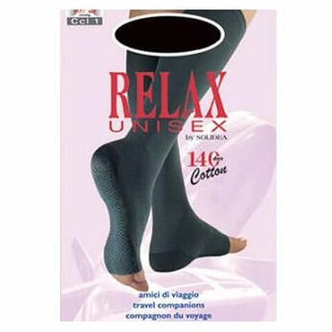 Relax unisex 140 gambaletto cotton punta aperta natur 3 l