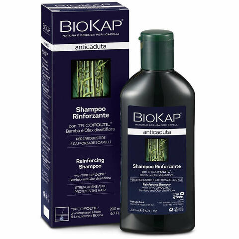 Biokap shampoo rinforzante anticaduta con tricofoltil nuova formula 200ml