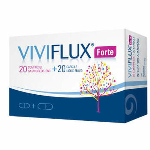 Viviflux forte 20 compresse gastroresistenti + 20 capsule liquid filler