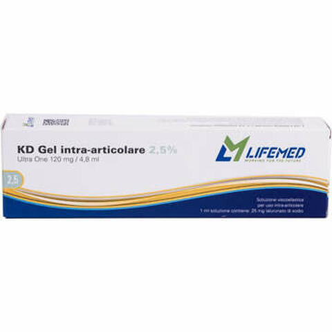 Siringa intra-articolare kd gel acido ialuronico 2,5% ultra one 120 mg/4,8 ml