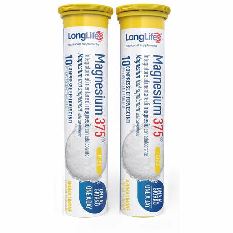 Longlife magnesium 375 fizz 20 compresse effervescenti