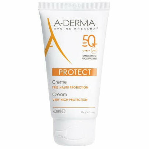 Aderma a-d protect crema senza profumo 50+ 40 ml