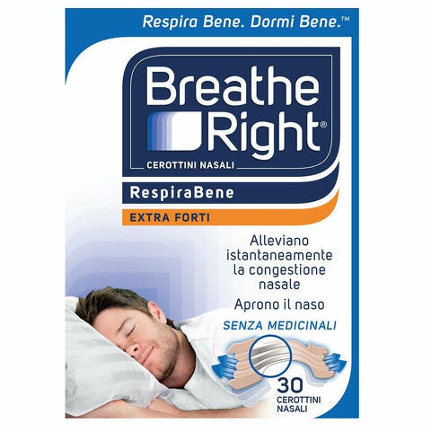 Cerotti nasali breathe right extra forte 30 pezzi