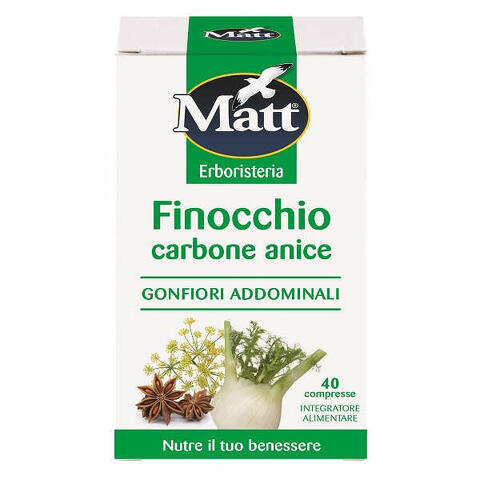 Matt erboristeria finocchio carbone anice 40 compresse