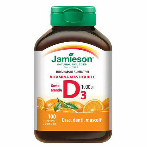 Jamieson vitamina d masticabile arancia 100 compresse