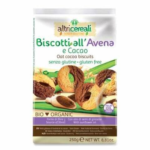 Altricereali biscotti all' avena e cacao 250 g