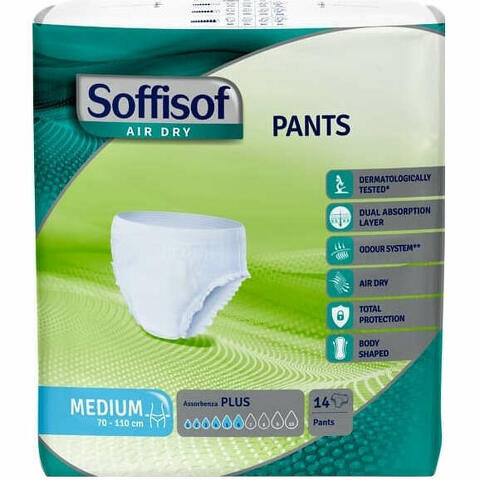 Pannolone per incontinenza  air dry pants plus large 14 pezzi