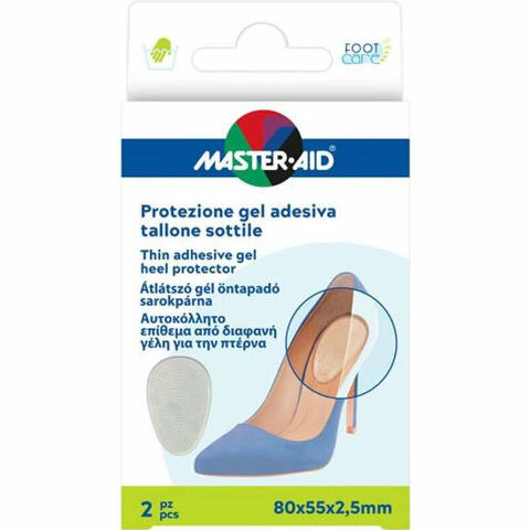 Protezione adesiva master-aid footcare sottile tallone 2 pezzi f5