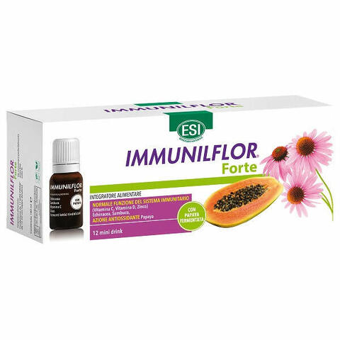 Immunilflor forte papaya 12 flaconcini mini drink