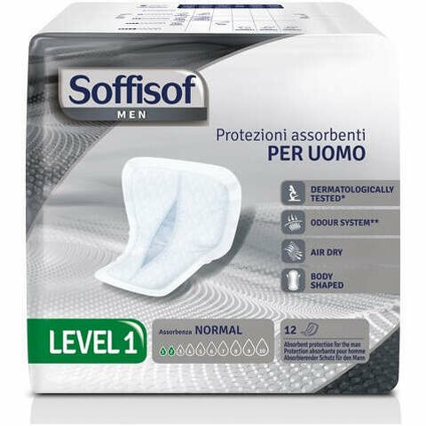 Pannolone per incontinenza sagomato soffisof men level 1 12 pezzi