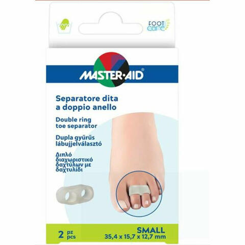 Separatore dita master-aid footcare con anello doppio large 2 pezzi c11