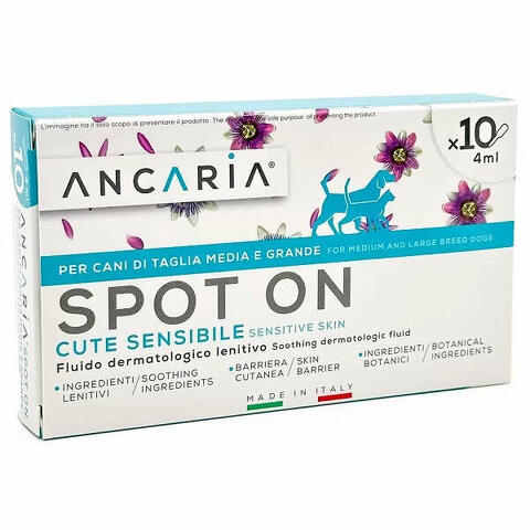 Ancaria spot-on cani taglia medio grande 10 pipette x 4ml