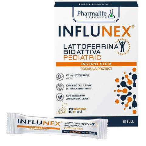 Influnex lattoferrina bioattiva pediatric 15 stick