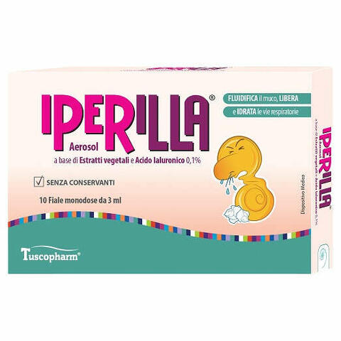 Iperilla 10 fiale monodose da 3 ml a base di estratti vegetali e acido ialuronico 0,1%