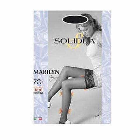 Marilyn 70 sheer calza autoreggente nero 2