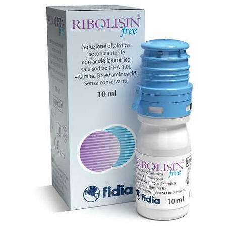 Collirio soluzione oftalmica ribolisin free 10ml