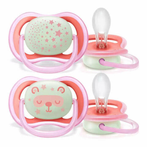 Avent succhietti ultra air night 6-18m femmina 2 pezzi