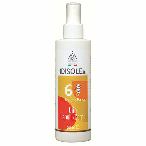 Idisole-it spf6 olio corpo capelli 200ml